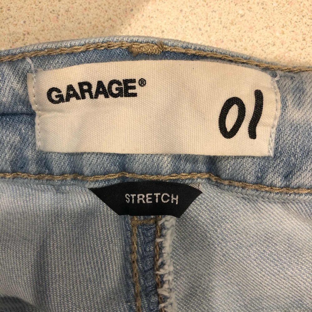 GARAGE size 01 girlfriend stretch jeans, light wash